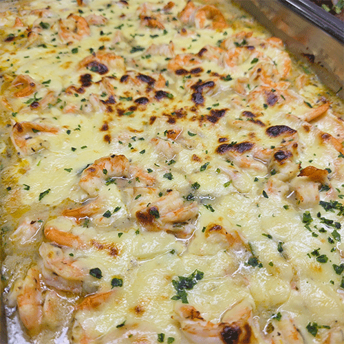 Camarones a la thermidor