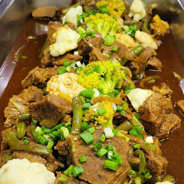 Lomo en salsa oriental