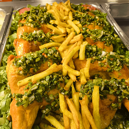 Muslo horneado con Chimichurri