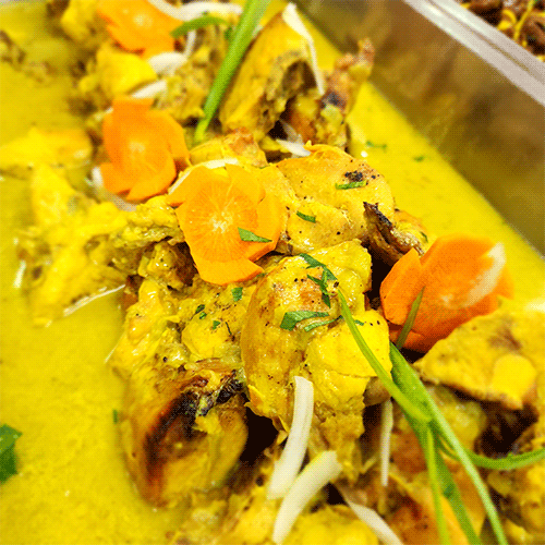 Pollo al curry y leche de coco