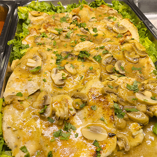 Filet de pollo en salsa de champiñones