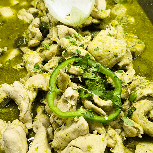 Fajitas de pollo en crema de pimentón