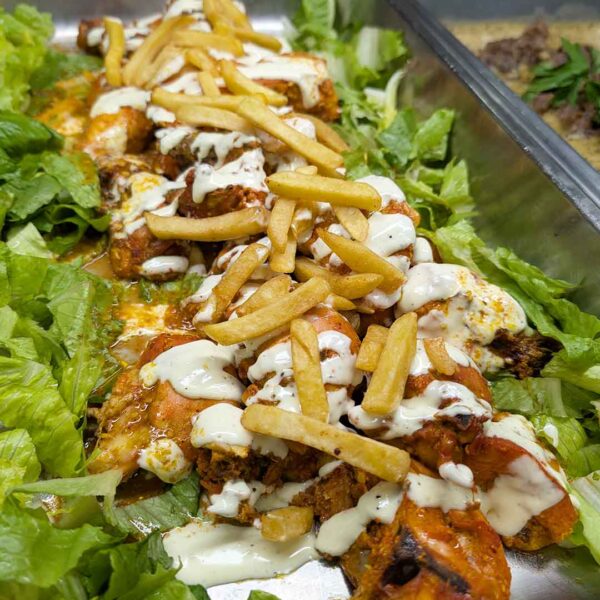 Pollo horneado con salsa tártara